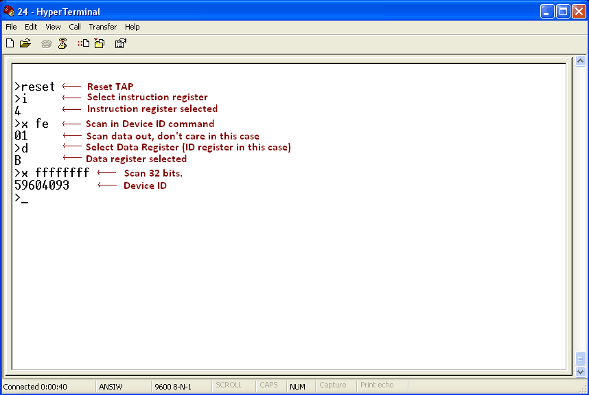 Chipmunk JTAG sample