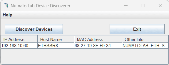 Numato Lab Device Discoverer