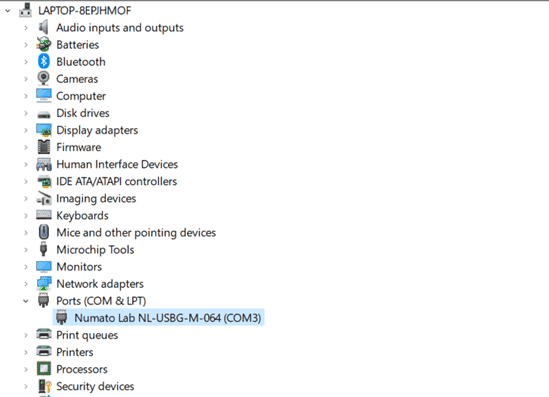 NL-USBG-M-064 Device Manager
