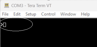 Teraterm USB MOSFET Command Prompt